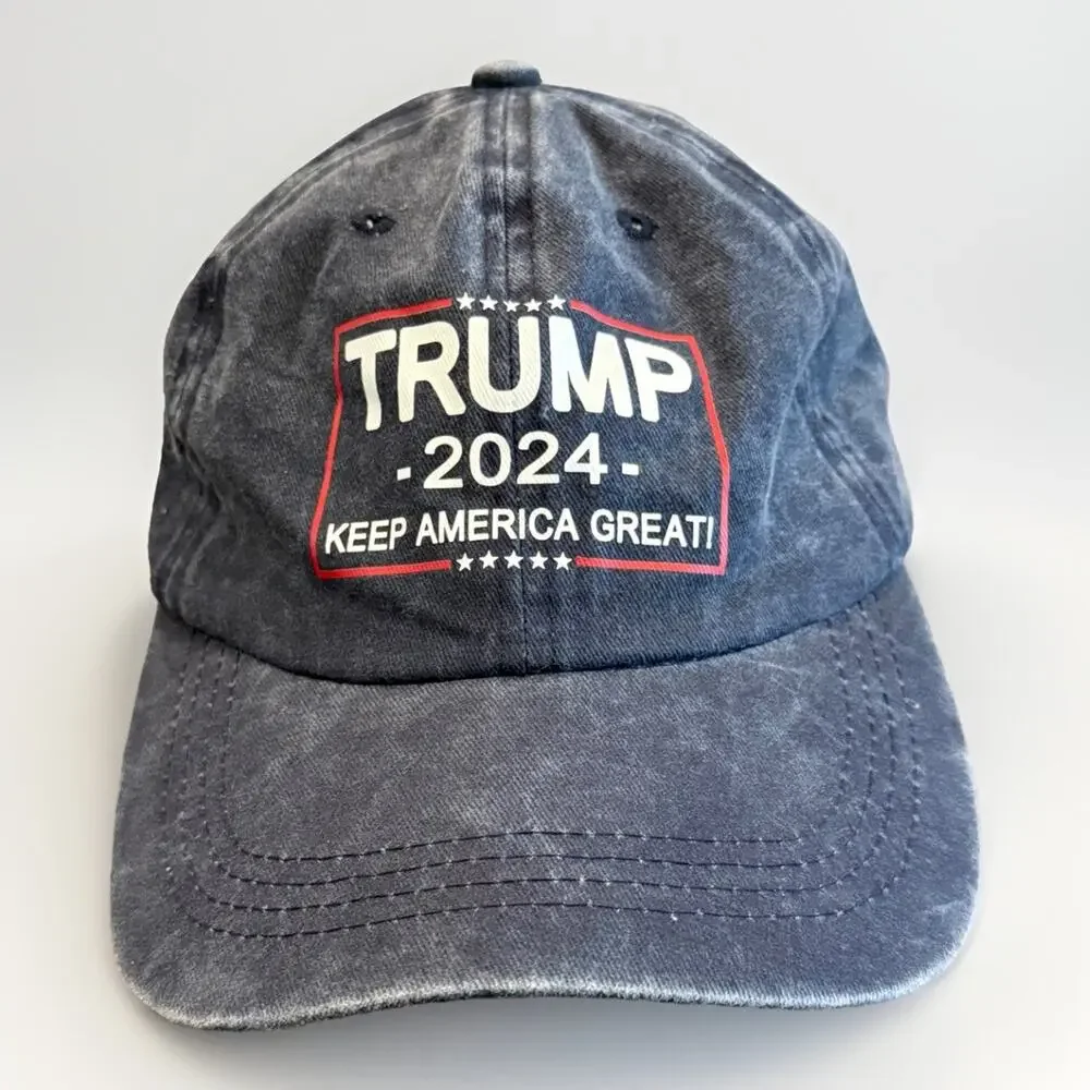 Trump 2024 Keep America Great Unisex Navy Adjustable Strapback Hat Baseball Cap
